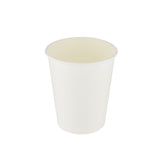 Single Wall White Paper Cup With Black Lid - hotpackwebstore.com